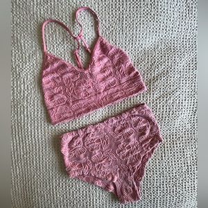 Anthropologie seamless floral bra and underwear